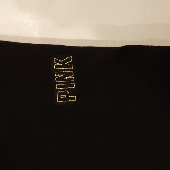 Women's Size L Victoria's Secret Pink Black Sweatshirt White Pink On The Back - Picture 7 of 7